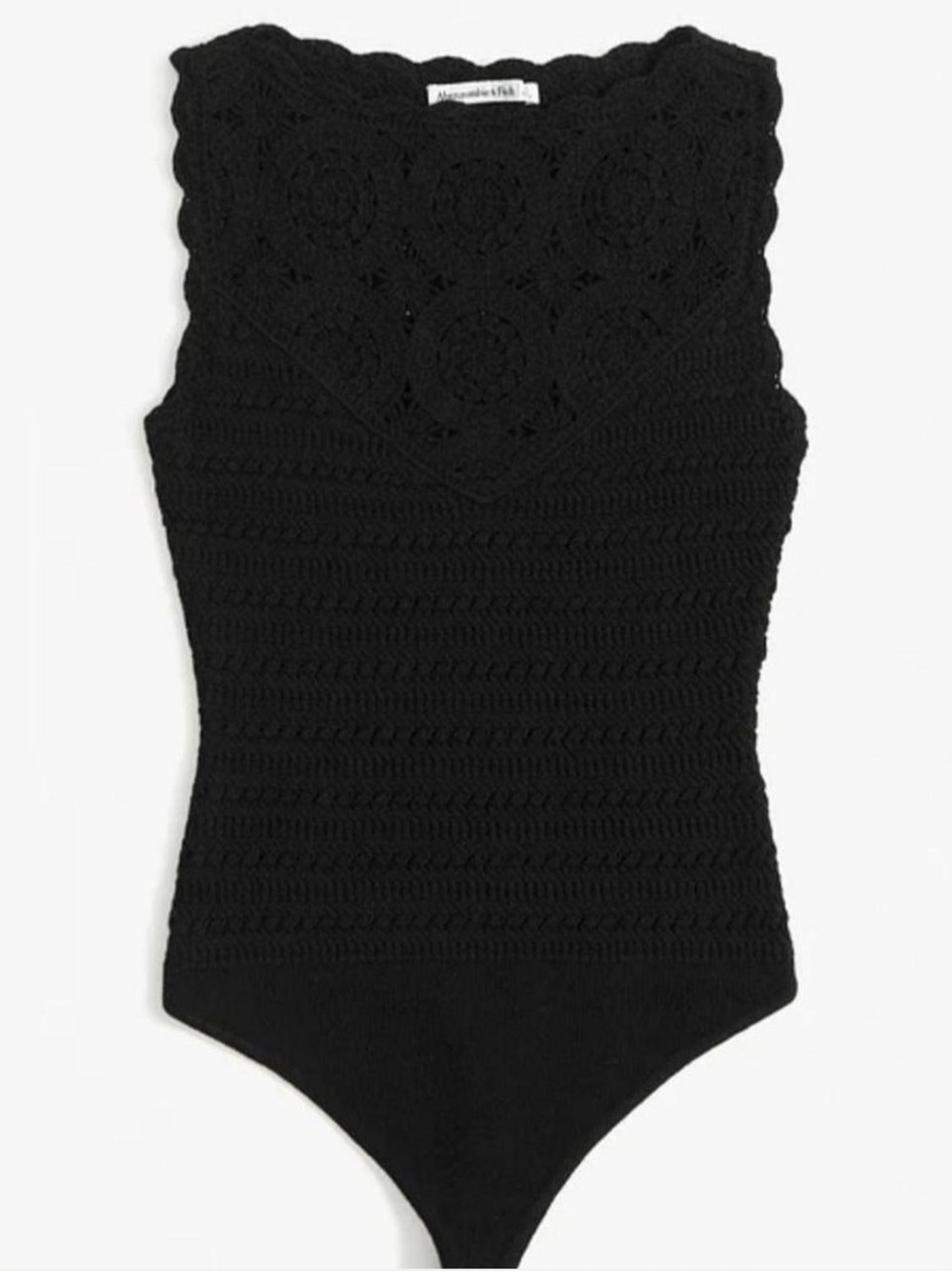 Abercrombie Black Crochet One-Piece